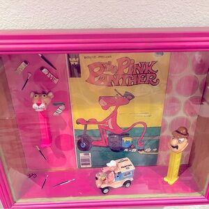 Vintage Pez Pink  Pather collection. Vintage. Comic, Pez and Dinky paint truck.